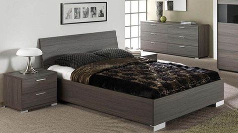 Giường ngủ hiện đại với chất liệu gỗ MFC