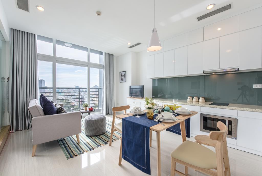 Những lưu ý trong thiết kế phòng khách liền bếp