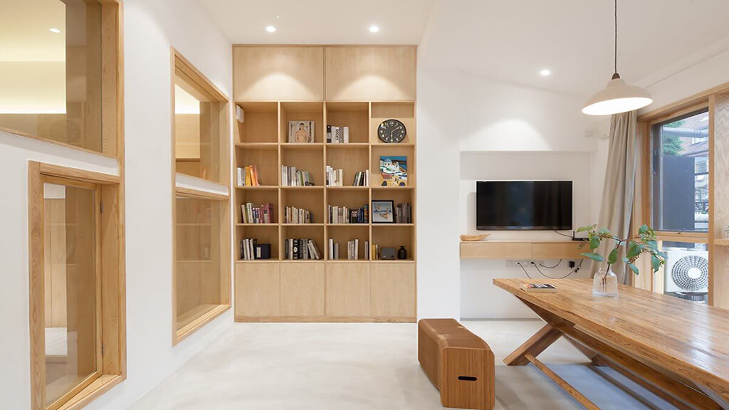 Thi công nội thất với chất liệu gỗ công nghiệp MDF