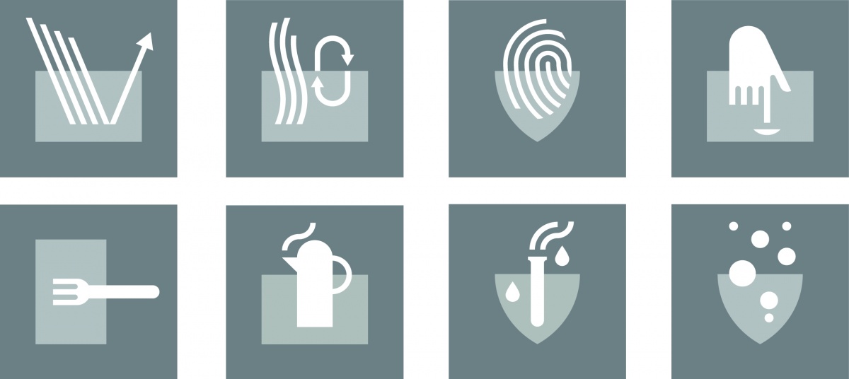 Không bám vân tay và bụi bẩn