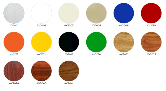 Các mã màu của tấm Alumex nhãn hiệu Alrado