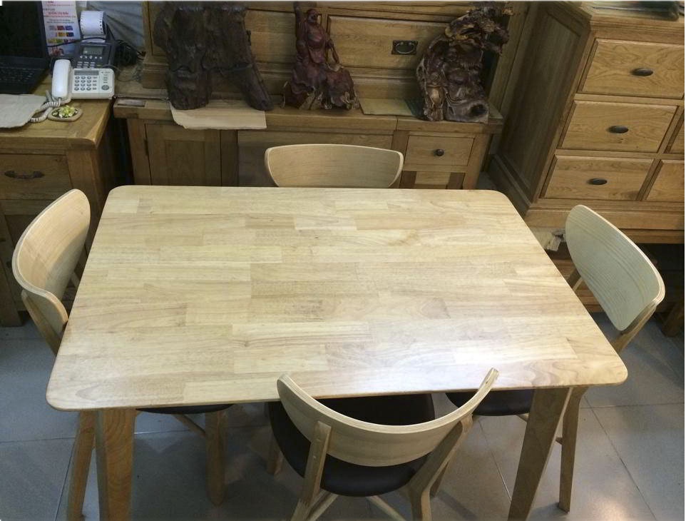 Bàn ghế gỗ ghép thanh