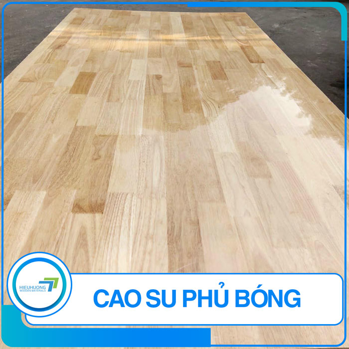 Ảnh gỗ ghép cao su phủ keo bóng mặt A