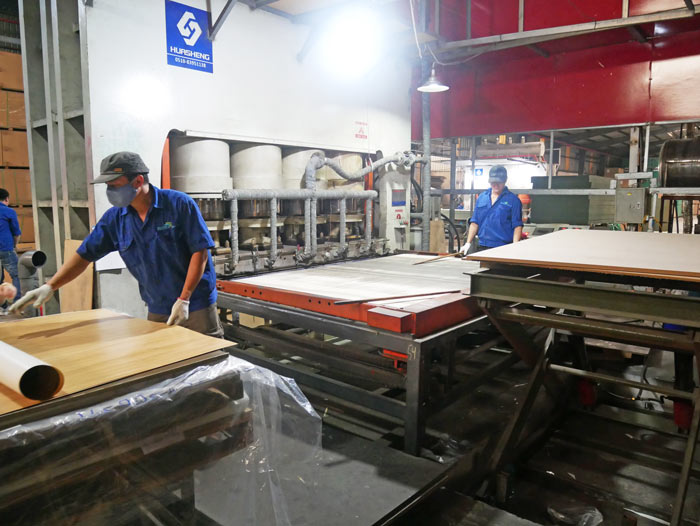 Hệ thống máy ép phủ melamine nhập khẩu