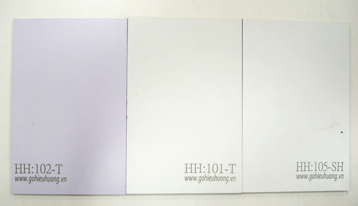 Hình ảnh các mã màu melamine trắng của Hiếu Hương