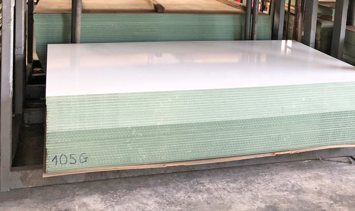 Hình ảnh tấm gỗ mdf phủ melamine trắng bóng