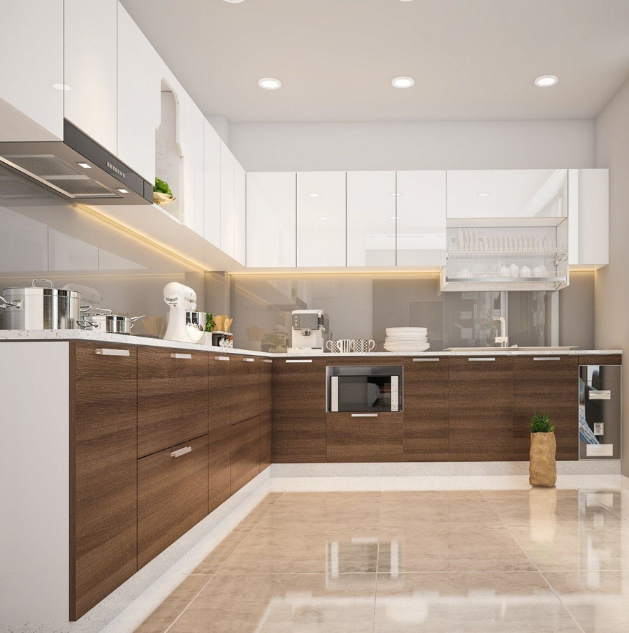 Tủ bếp Picomat phủ nhựa Acrylic Hải Phòng