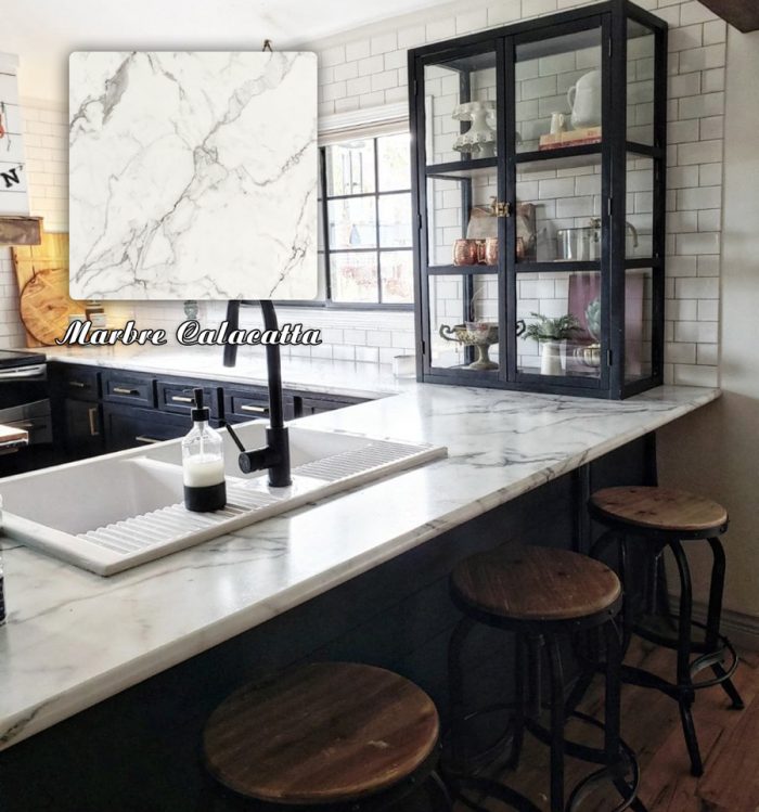 Mặt bếp laminate vân đá 3460 - Marbre Calacatta