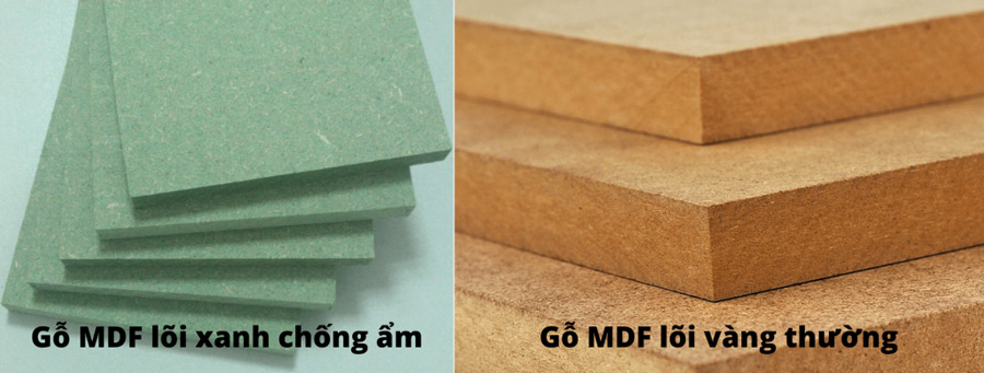 Ván MDF thường và MDF chống ẩm