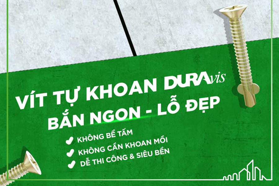 Vít bắn tấm xi măng cemboard tại Hải Phòng