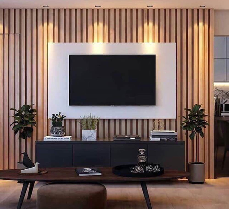 Ứng dụng trong trang trí ốp tường của tấm lam sóng