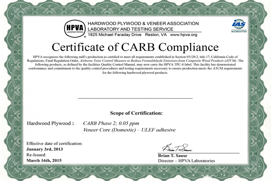 Giấy chứng nhận CARB P2 là gì?