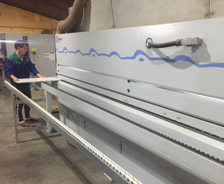 Máy dán cạnh keo hạt tự động 6 chức năng