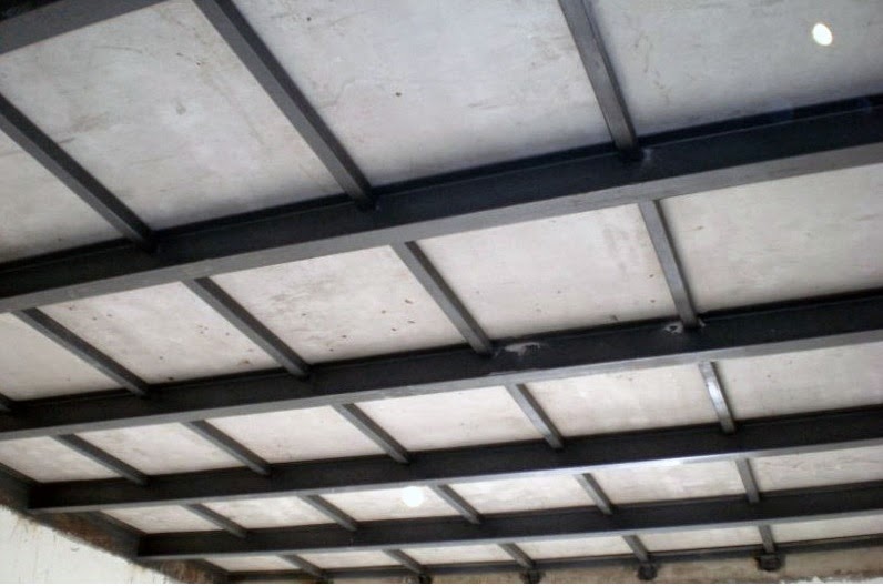 Hệ khung sắt làm sàn gác lửng bằng tấm bê tông