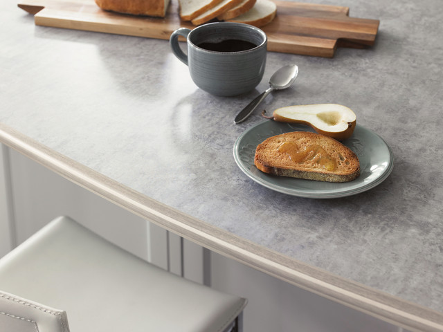 Ảnh mặt bàn làm từ tấm Laminate Formica 8830 - Elemental Concrete