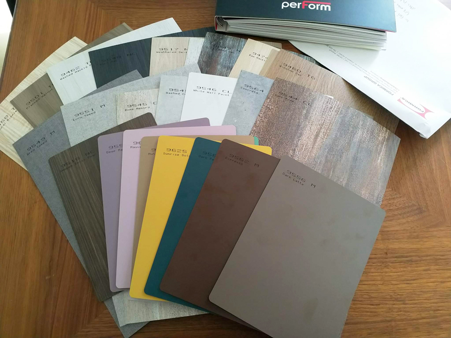 Bảng màu tấm Laminate Perform của tập đoàn Formica