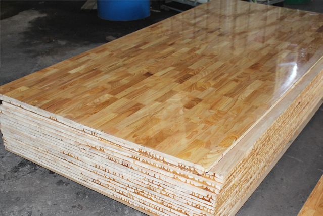 Gỗ ghép cao su phủ bóng làm gác xép bền đẹp