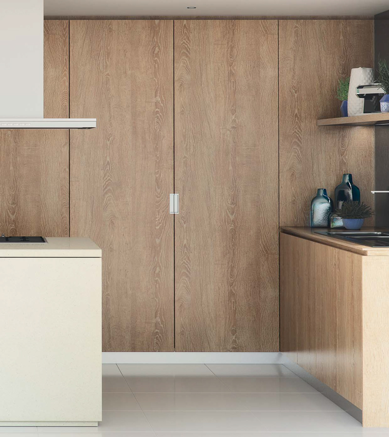 Tủ bếp làm từ Laminate Formica 8853 - Rural Oak