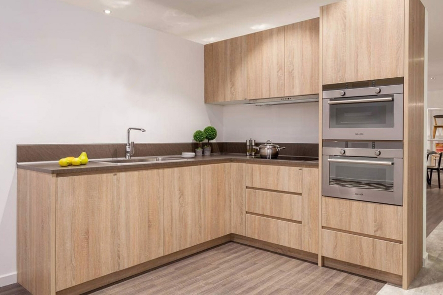 Tủ bếp có bề mặt Melamine hoặc Laminate