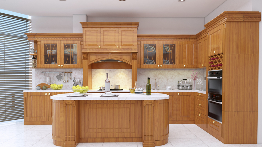 Có nên làm tủ bếp bằng chất liệu gỗ tự nhiên không