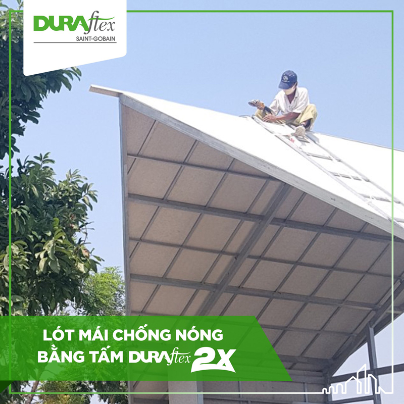 Ứng dụng làm lót mái chống nóng