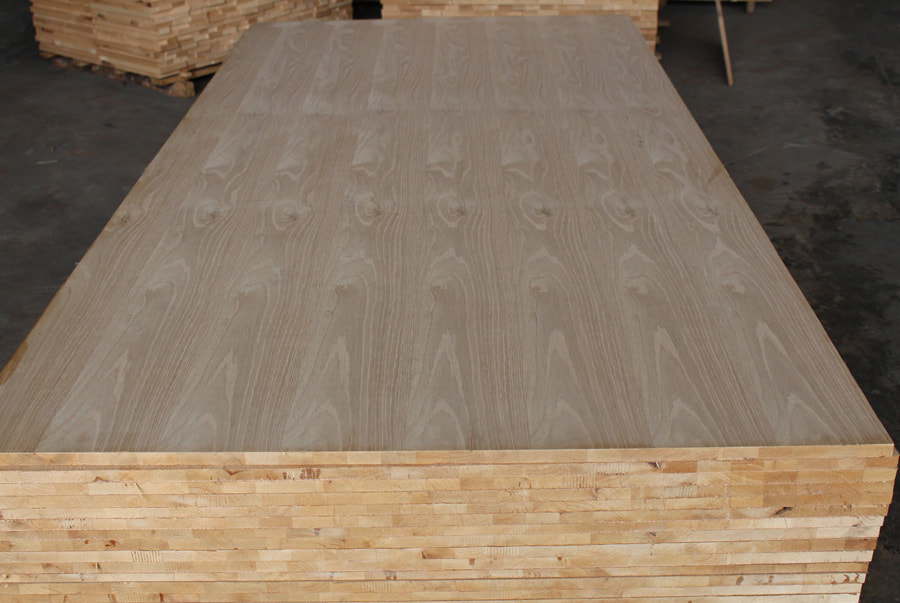 Tấm gỗ cao su ghép thanh phủ vneer Tần bì