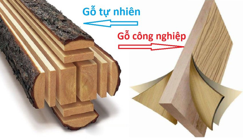 So sánh giữa gỗ tự nhiên và gỗ công nghiệp