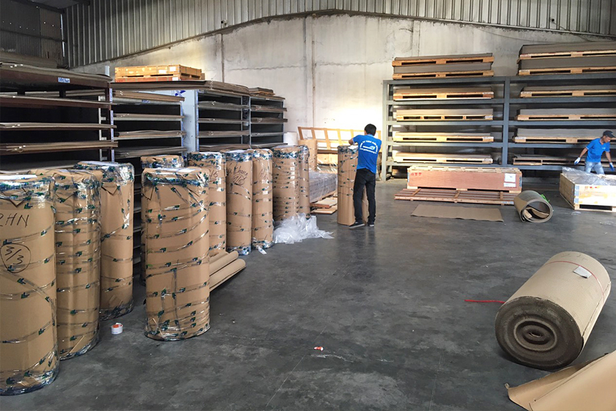 Kho chứa Laminate formica của công ty Hiếu Hương