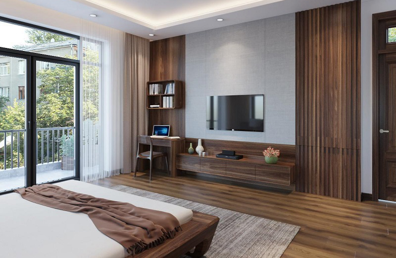 Vẻ đẹp của vân gỗ óc chó trong nội thất