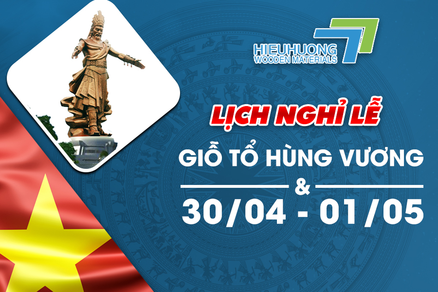 Thông báo nghỉ lễ Giỗ tổ Hùng Vương và 30/04 - 01/05 năm 2023