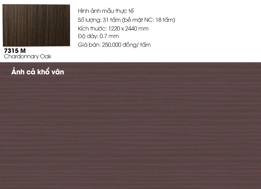 Siêu khuyến mãi Laminate Formica 7315M