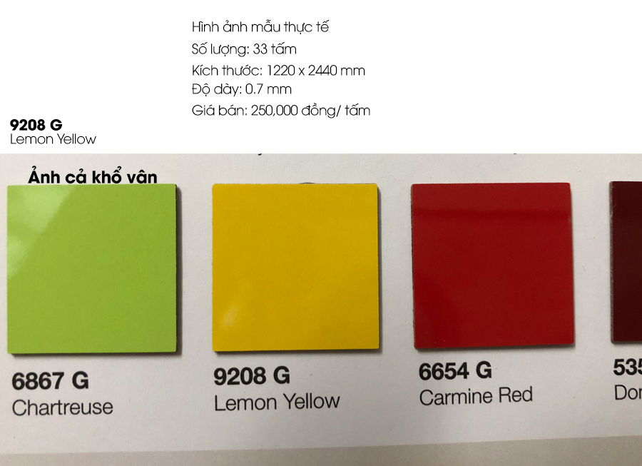 Siêu khuyến mãi Laminate Formica 9208G