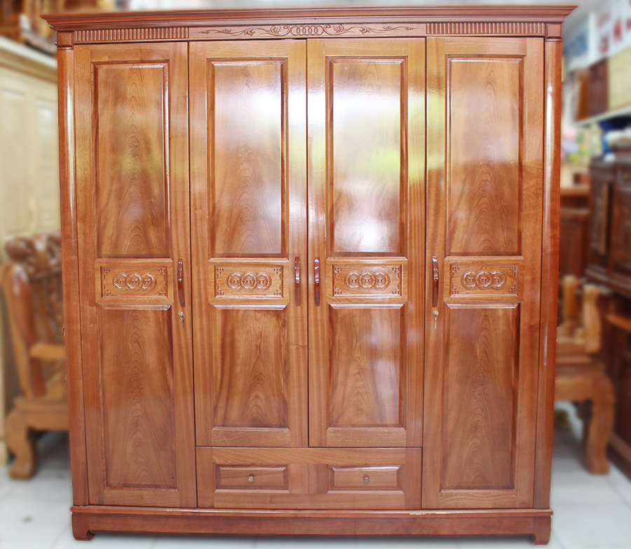 Hình ảnh tủ quần áo làm từ nội thất Xoan đào