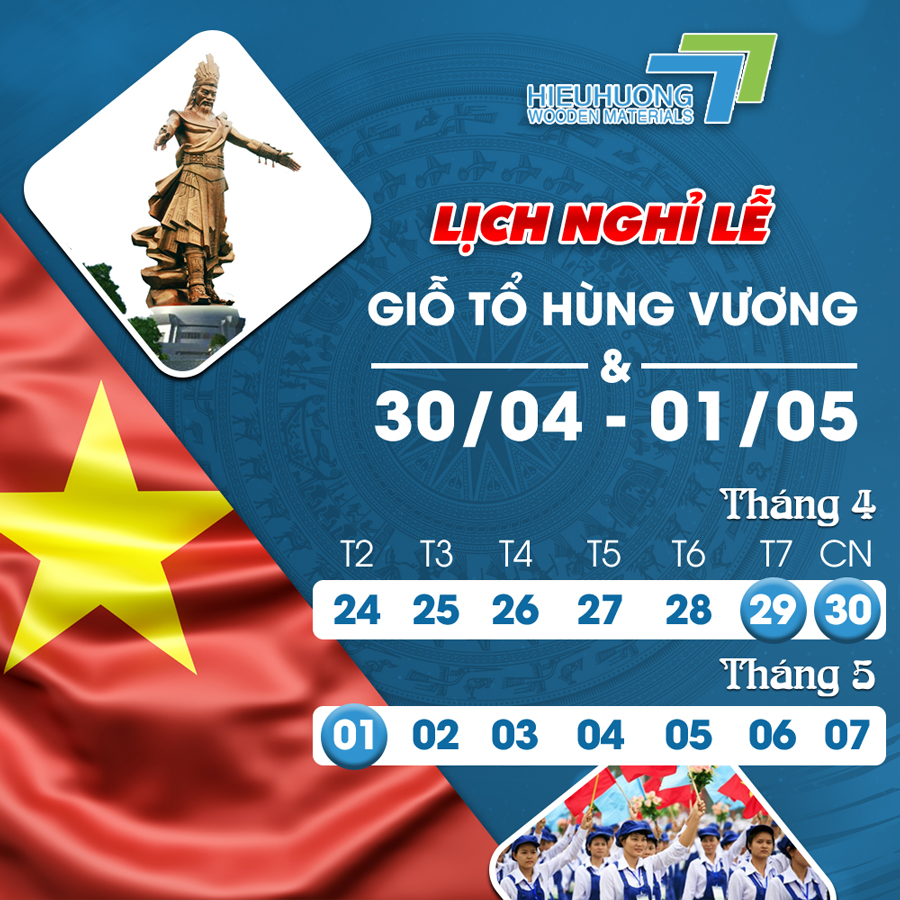 Thông báo lịch nghỉ lễ giỗ tổ Hùng Vương năm 2023