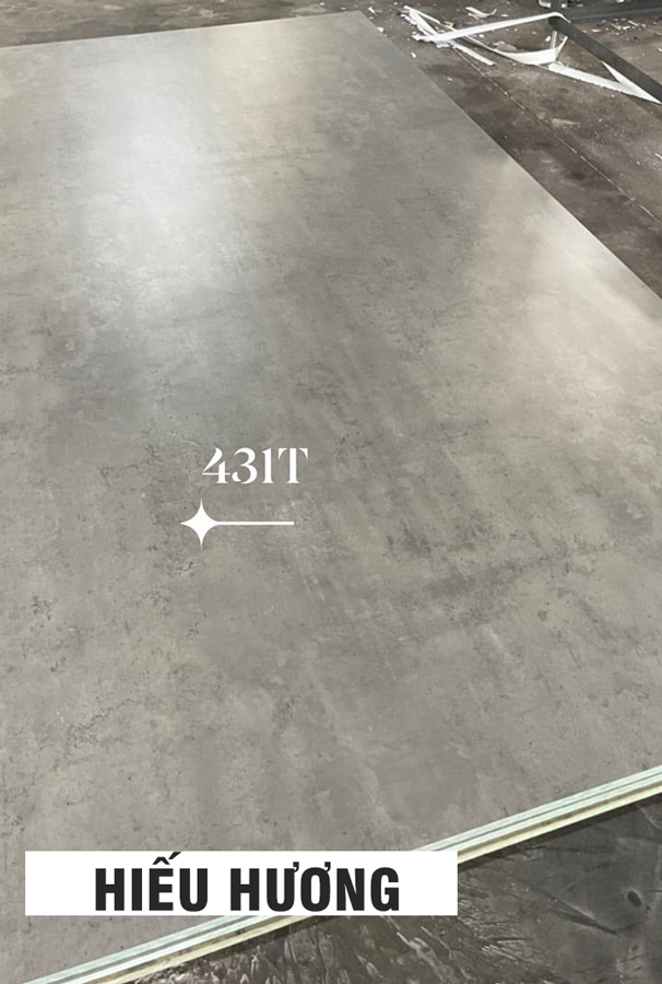 Tấm gỗ công nghiệp sau khi được dán Melamine giả đá bê tông