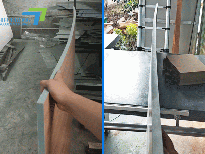 Gỗ công nghiệp mdf phủ melamine bị cong