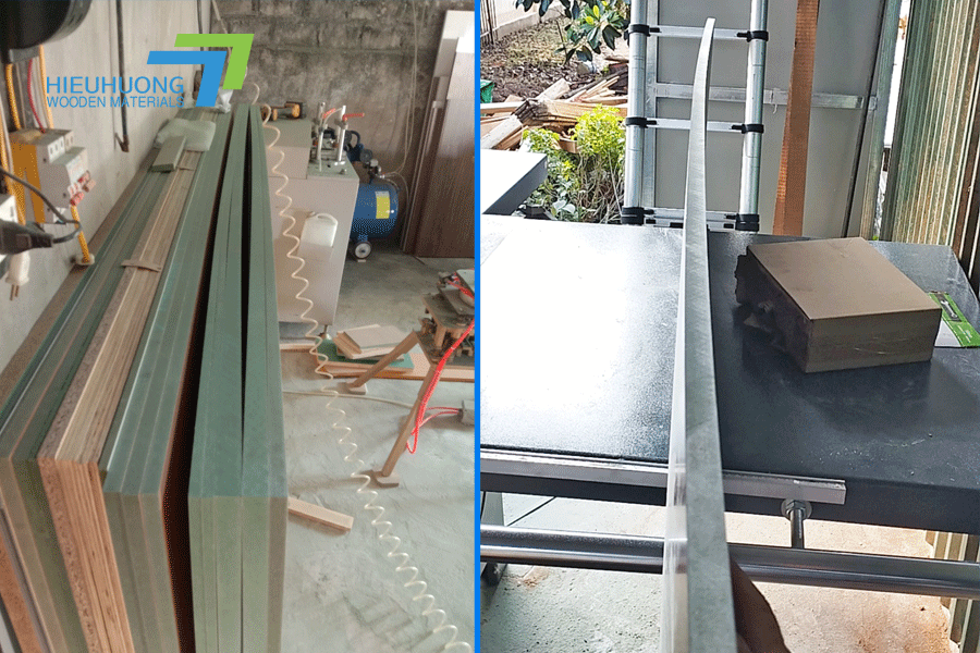 Tấm ván gỗ MDF lõi xanh bị cong