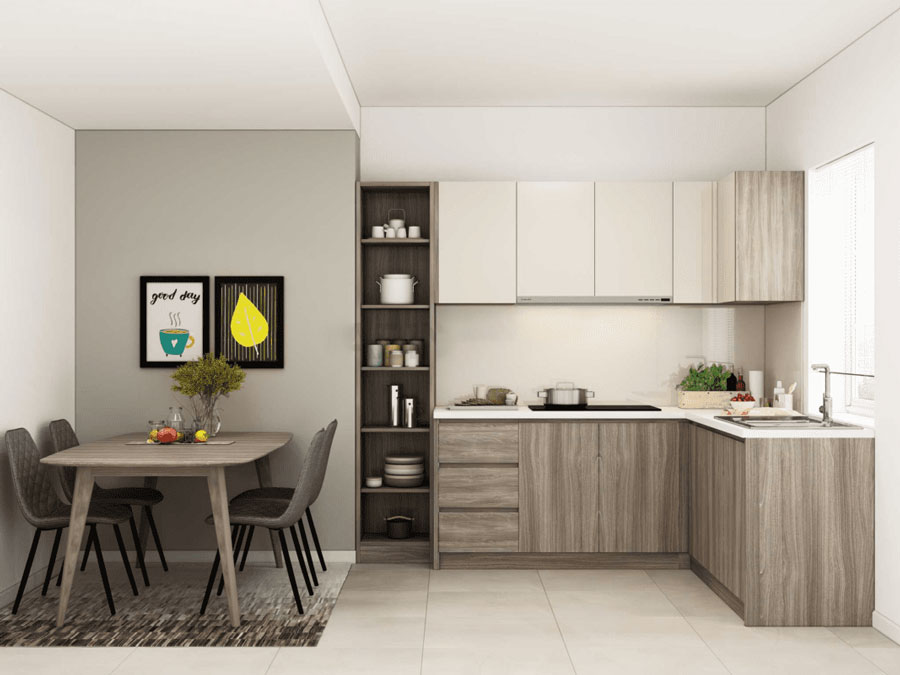 Giá tấm nhựa làm tủ bếp