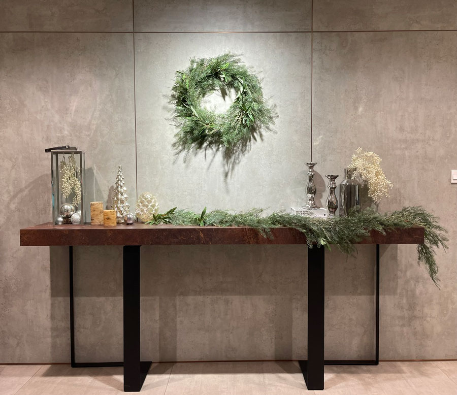 Trnag trí nội thất bằng gỗ mdf màu xi măng 431