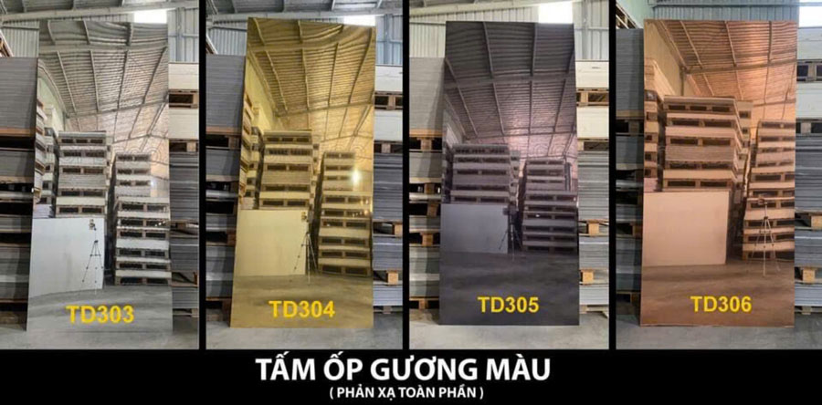 Tấm ốp than tre gương màu tại Hải Phòng