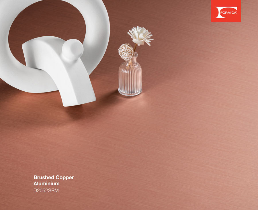 Nội thất làm từ tấm Laminate màu giả đồng D2052