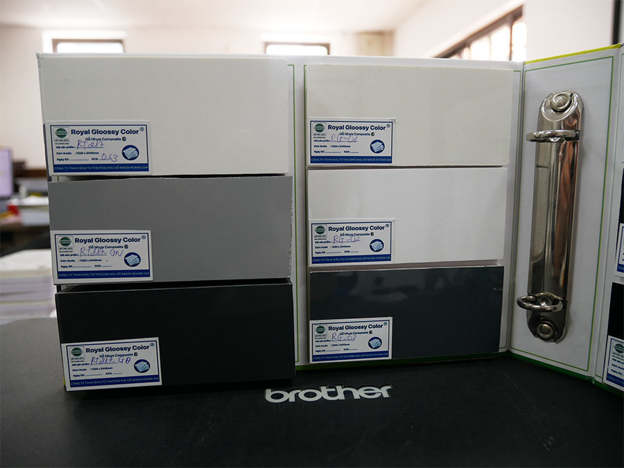 Sản phẩm mới, gỗ nhựa PVC phủ PET-G