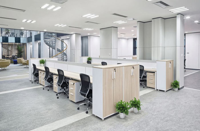 Nội thất văn phòng làm từ ván ép mùn cưa