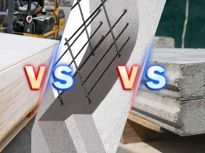 Ảnh so sánh tấm bê tông cemboard, ALC và EPS