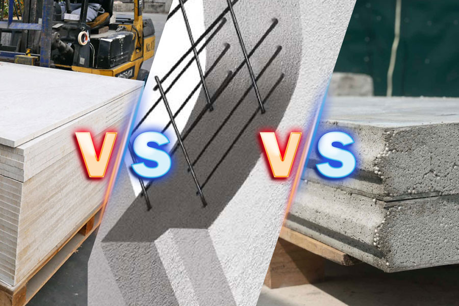 So sánh tấm bê tông Cemboard, bê tông khí ALC và bê tông EPS