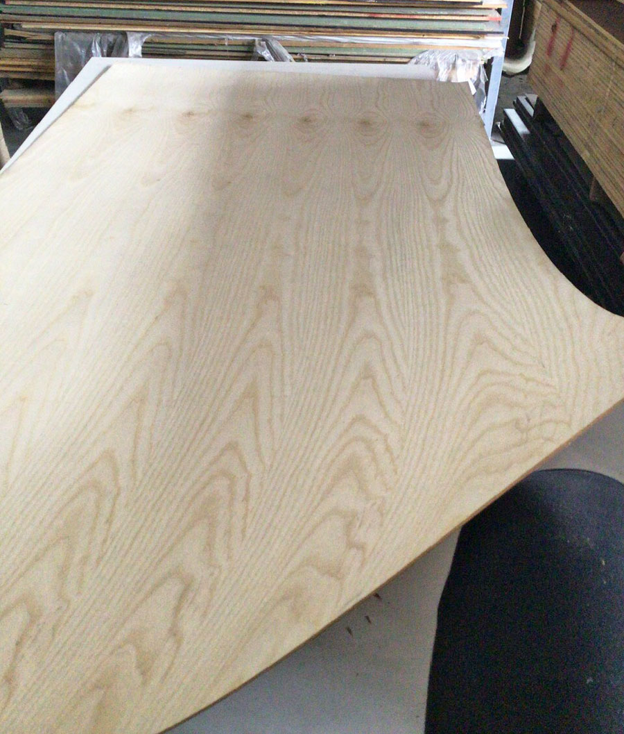 Hình ảnh tấm gỗ tếch phủ veneer sồi trắng 2