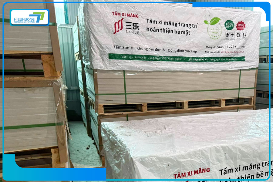 Hình ảnh thực tế của tấm xi măng sợi Sanle tại Hải Phòng