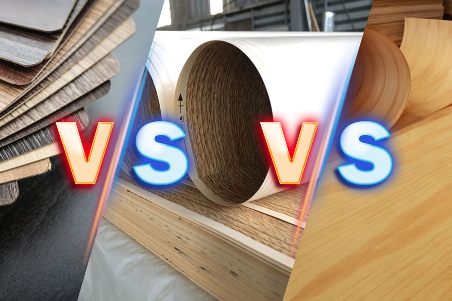 So sánh các loại bề mặt Melamine, Laminate và Veneer