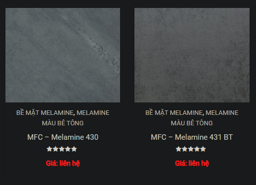 Các mã melamine màu bê tông của Hiếu Hương