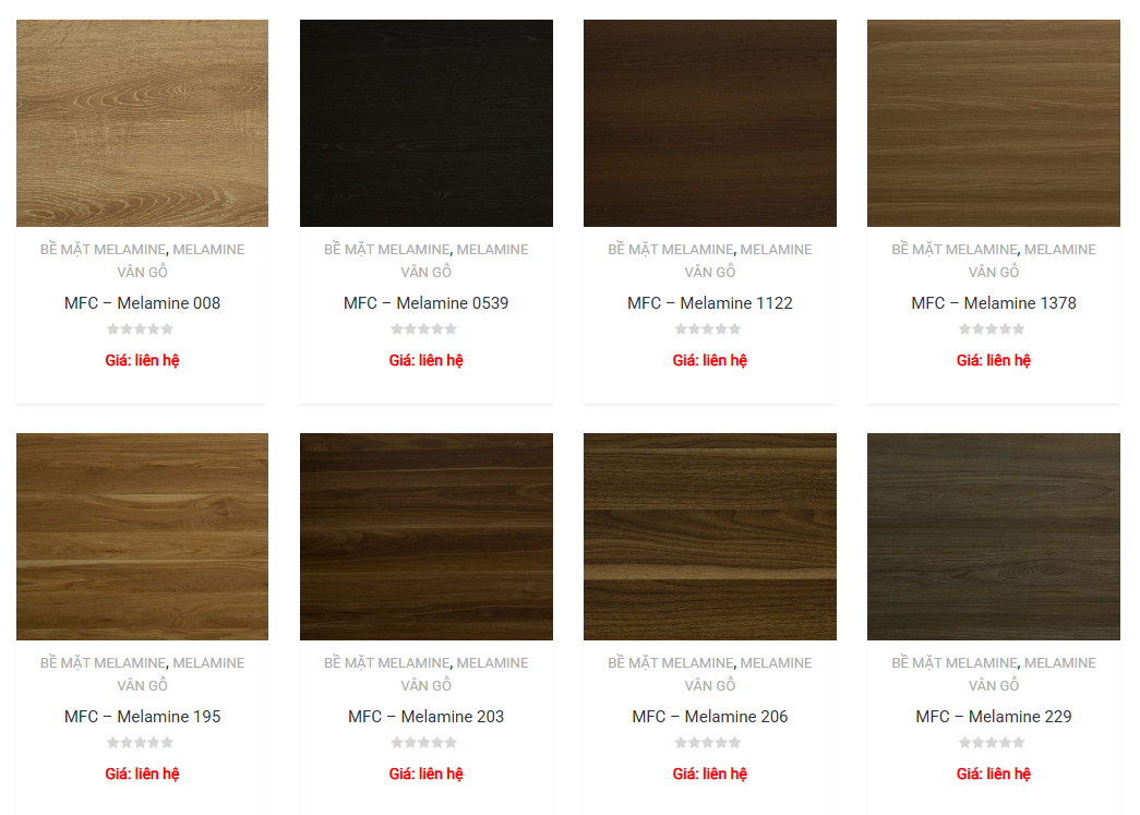 Bảng màu melamine vân gỗ 01